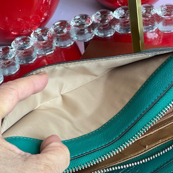 Coach Turquoise Leather Zip Wallet - Picture 10 of 13